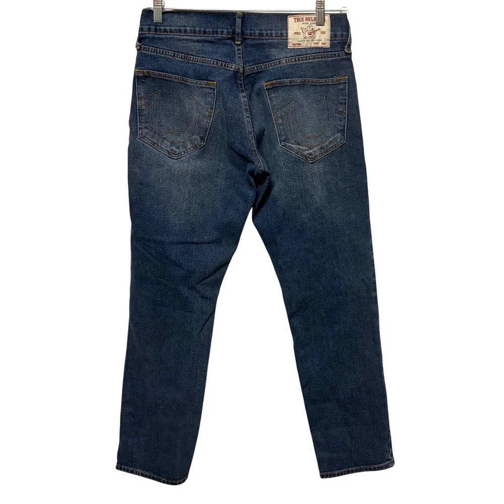 True Religion Geno Relaxed Slim‎ Mens Dark Wash Denim Jeans Size 31